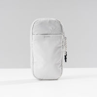White speed stash sitting upright on light gray background