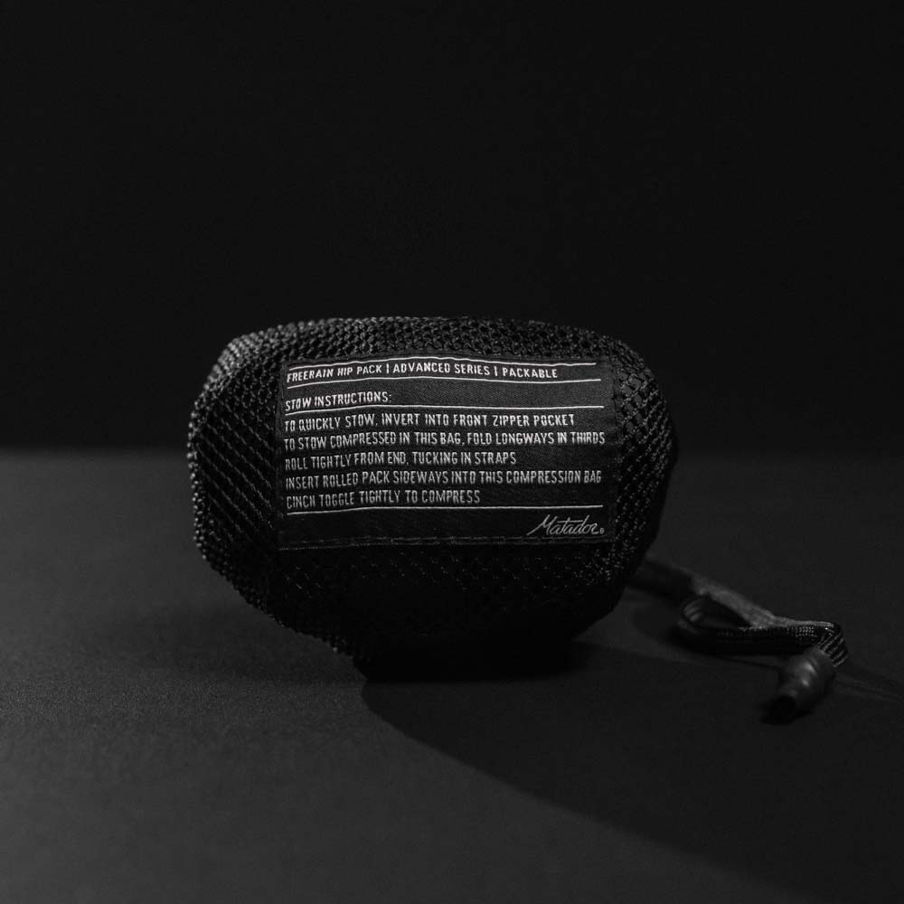 Hip pack pouch on black background