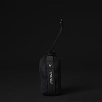 View of pouch handle on white background